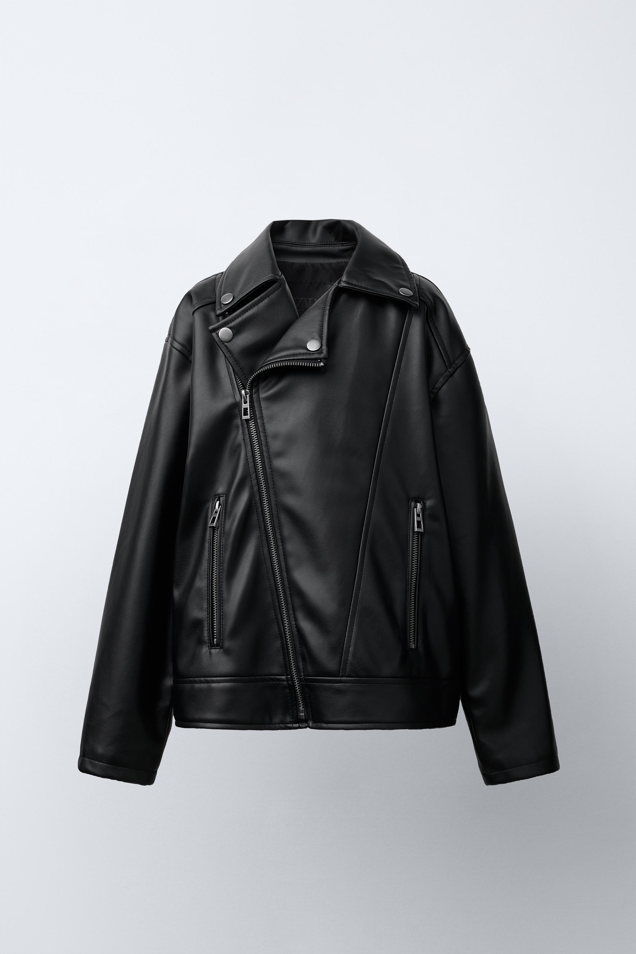FAUX LEATHER BIKER JACKET
